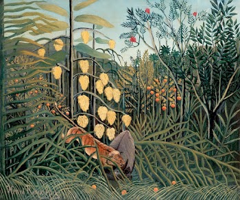 Henri Rousseau's In a Tropical Forest.… | Free public domain illustration