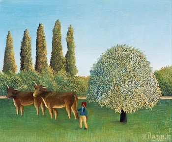 Henri Rousseau's Meadowland (The Pasture)… | Free public domain illustration