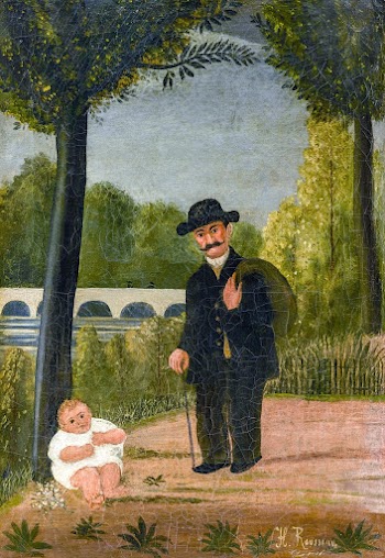 Henri Rousseau's Stroller and Child (ca.… | Free public domain illustration