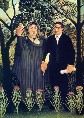 Henri Rousseau's The Muse Inspiring the Poet… | Free public domain illustration