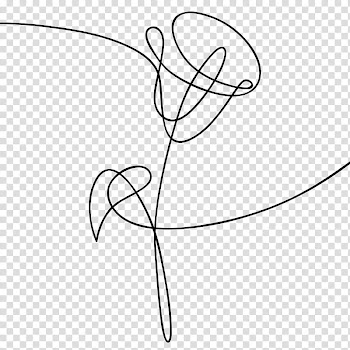 HER FLOWER BRUSHES S, black and white abstract painting transparent background PNG clipart