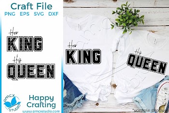 Her King, His Queen Couples SVG file