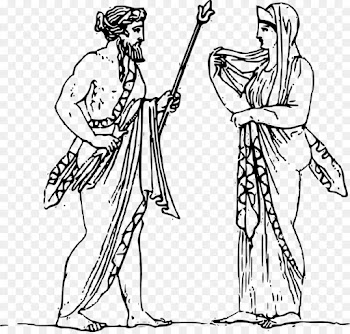 Hera, Zeus, Greek Mythology, Line Art, Standing PNG