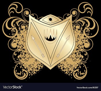 Heraldic blazon vector image