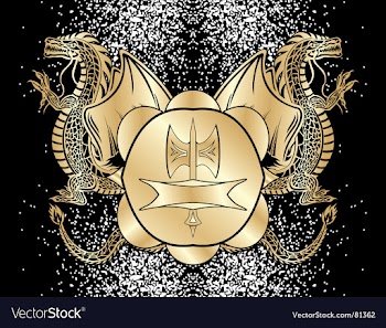 Heraldic blazon vector image