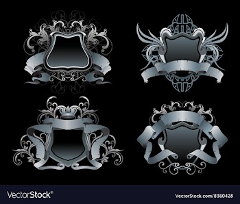 Heraldry Design Set vector image