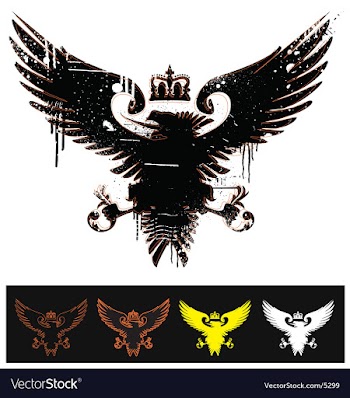 Heraldry eagle vector image