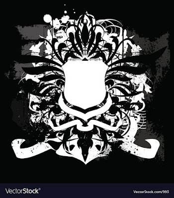 Heraldry grunge shield vector image