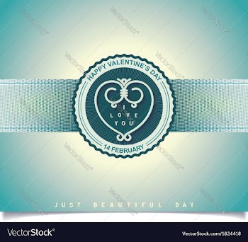 Heraldry labels design for valentines day vector image