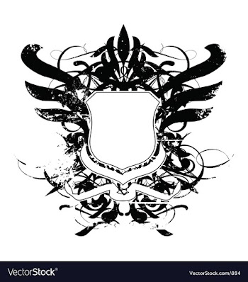 Heraldry shield grunge vector image