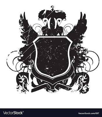 Heraldry shield version 01 grunge vector image