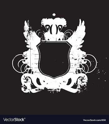 Heraldry shield version 02 grunge vector image