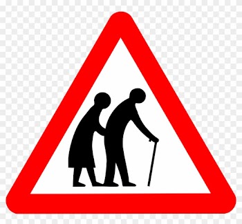 Here Are 11 Signs That You May Be Rounding The Corner - Old People Road Sign