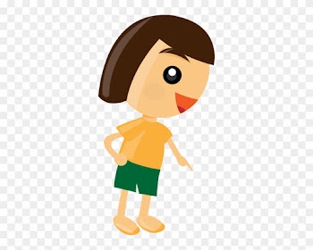 Here Clipart Pointing Here Girl Clip Art At Clker Vector - Girl Running Clip Art