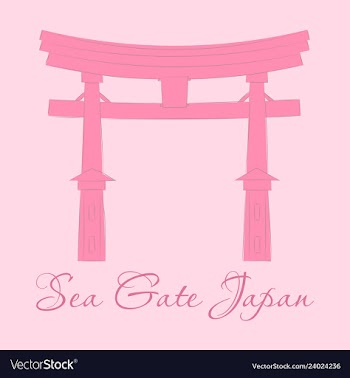 Heritage shrine in miyajima japan vector image