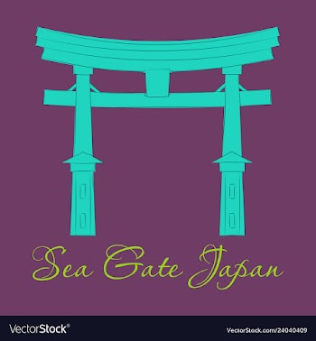Heritage shrine in miyajima japan vector image