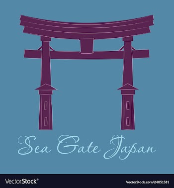 Heritage shrine in miyajima japan vector image