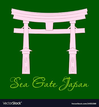 Heritage shrine in miyajima japan vector image