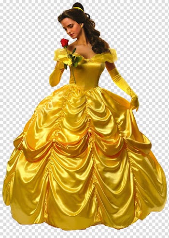 Hermione Granger as Belle with Rose transparent background PNG clipart
