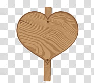 Hermosos, brown heart shaped wooden signpost transparent background PNG clipart