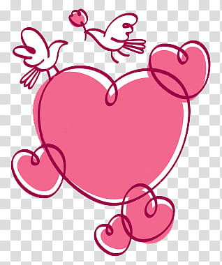 Hermosos, pink heart illustration transparent background PNG clipart