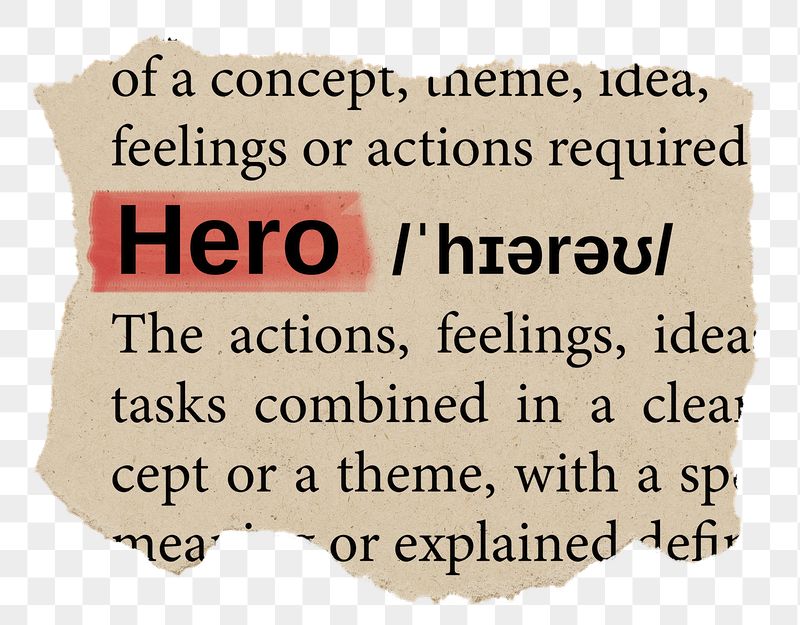 Hero png word sticker, torn | Free PNG - rawpixel