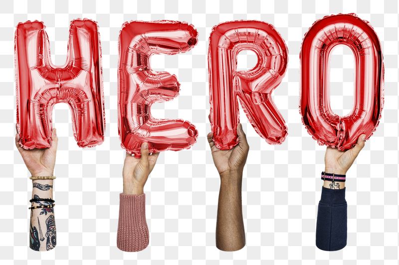 Hero word png, letter foil | Free PNG - rawpixel