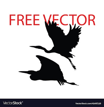 heron bird silhouettes free