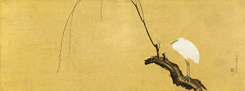 Heron on a willow branch | Free Photo Illustration - rawpixel