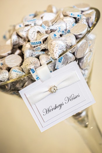Hersheys Kisses on Glass Container