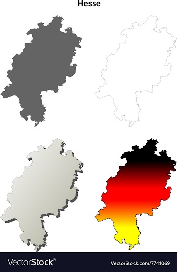 Hesse outline map set vector image