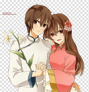 Hetalia Taiwan y Hong Kong, couple anime transparent background PNG clipart