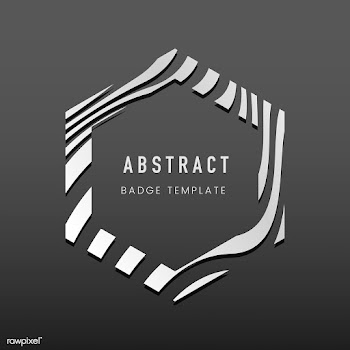 Hexagon abstract badge template vector | Free stock vector - 538114