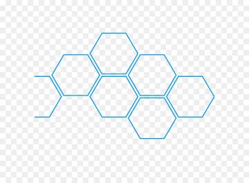 Hexagon Honeycomb Fullerene Beehive Angle - Science and technology dynamic blue background 