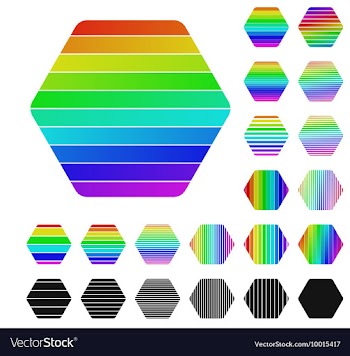 Hexagon Logo Set vector image