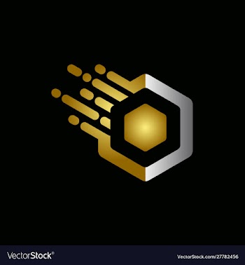 Hexagon logo template vector image
