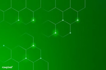 Hexagon pattern on a green background vector | Free  vector - 2344051