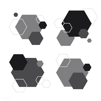 Hexagon patterned badges | Free stock vector - 586294