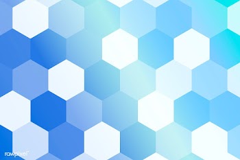 Hexagon patterned blue background vector | Free  vector - 2340494
