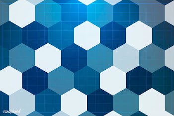 Hexagon patterned blue background vector | Free  vector - 2340501