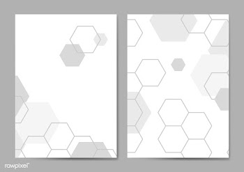 Hexagon patterned poster set | Free stock vector - 587637