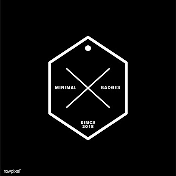 Hexagon shaped minimal badge illustration | Free stock vector - 463887