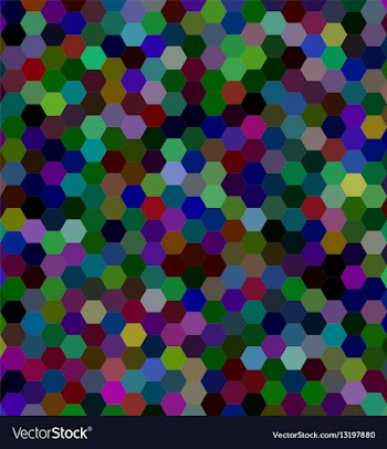 Hexagonal tile mosaic background vector image