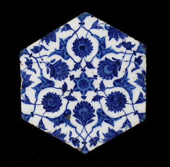 Hexagonal Tile palmette and arabesque | Free Photo - rawpixel