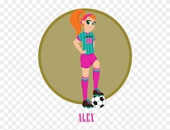 Hey, I'm Alex Soccer Is My Life And I'm One Tough Cookie - Illustration