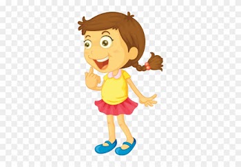 Hey, Look All Of The Answers To My Parent's Questions - Young Girl Clipart