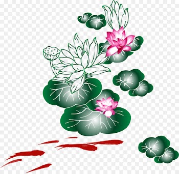 Heye Nelumbo nucifera - Chinese style lotus,Lotus leaf,fish 