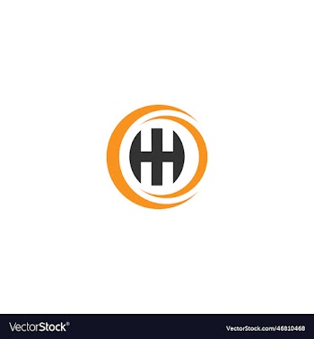 hh letter type logo design template