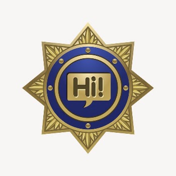 Hi badge, object clipart, Glitch | Free PSD - rawpixel
