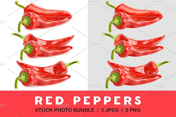 Hi-Res stock photos of red peppers. Isolated fruit cutouts, ready ...